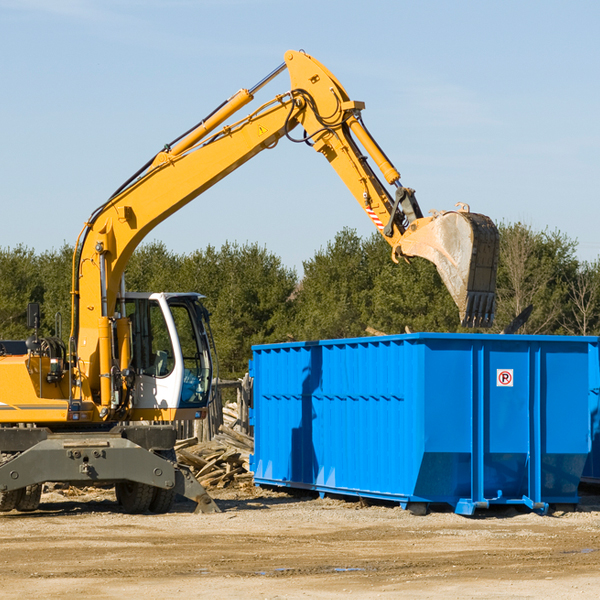 what size residential dumpster rentals are available in Braddock